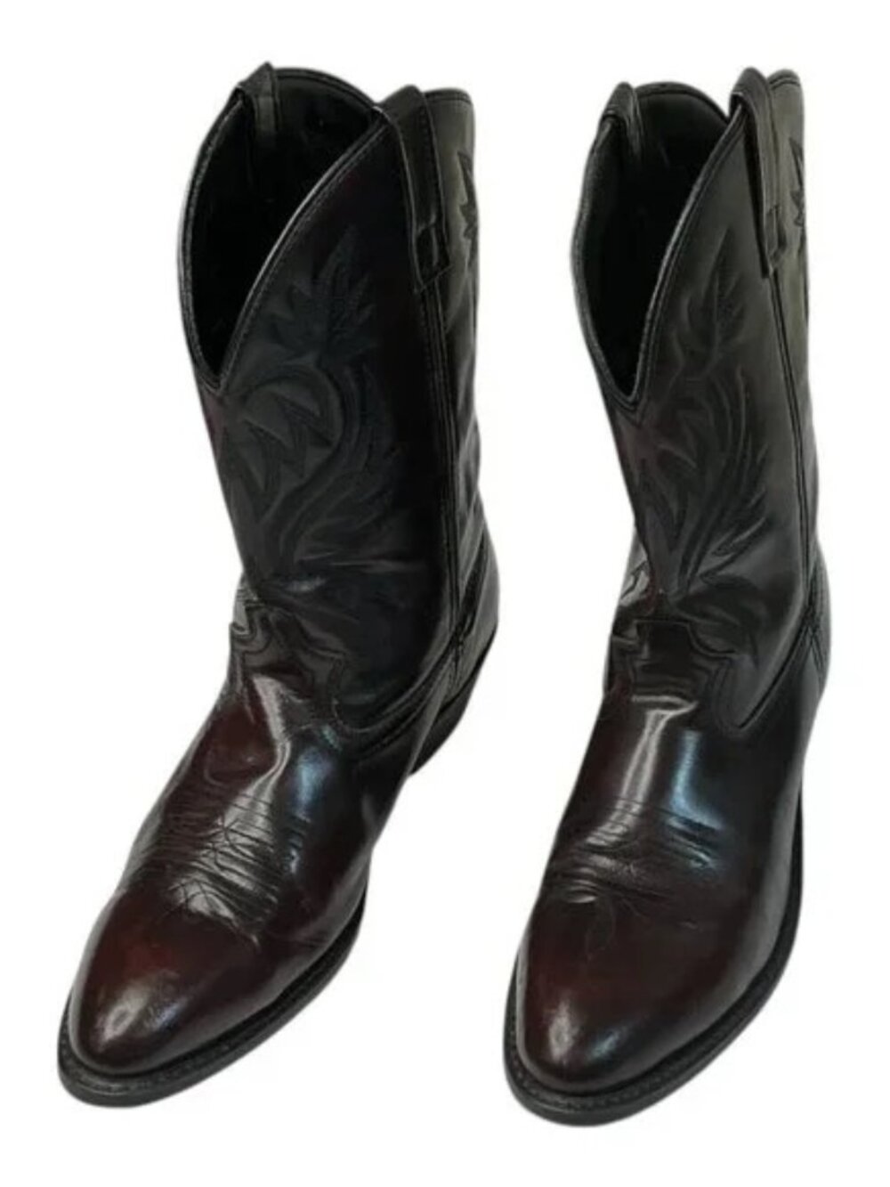 Laredo Men's London Western Boot Black Cherry Cowhide Leather Foot Round Toe 12D